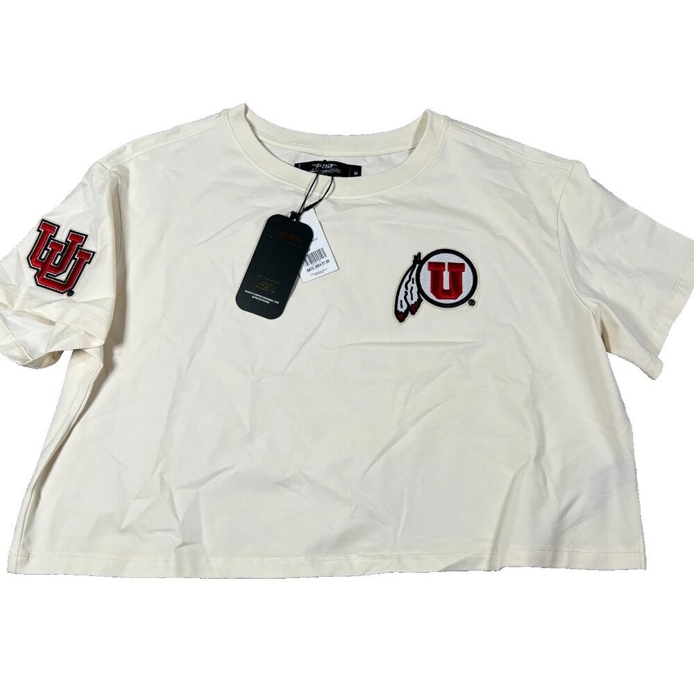 Pro Standard‎ Womens Medium White Red Logo University of Utah Utes T-Shirt NWT